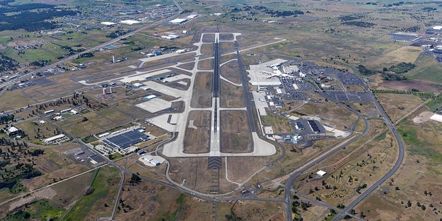 A far view of the airport