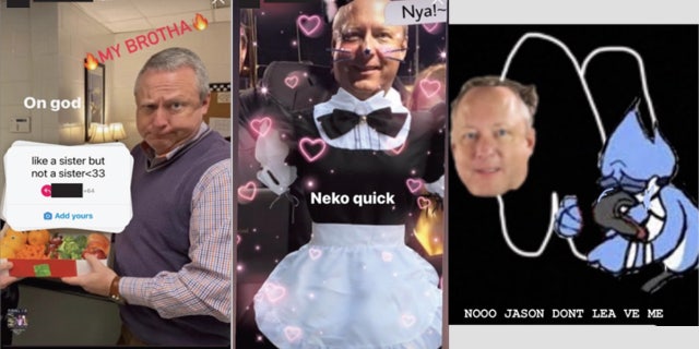 Memes shared by a Tennessee high school student depicting his principal