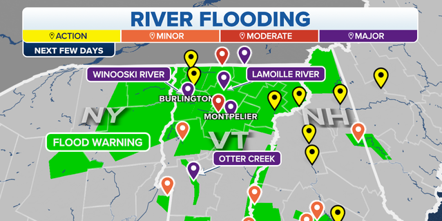 River flooding in the Northeast