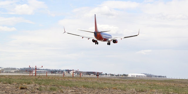 A plane flying