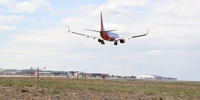 A plane flying