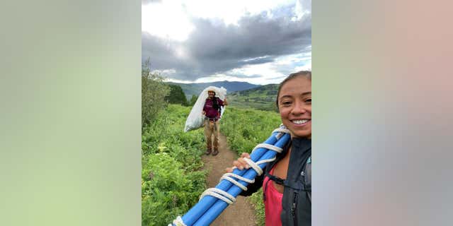 Gabriel Trujillo with his fiancée, Roxanne Cruz-de Hoyos,