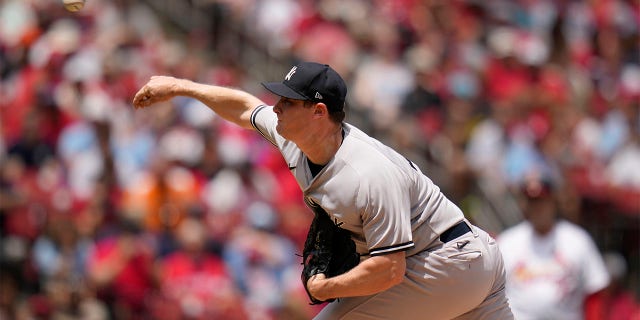 Gerrit Cole throws pitch