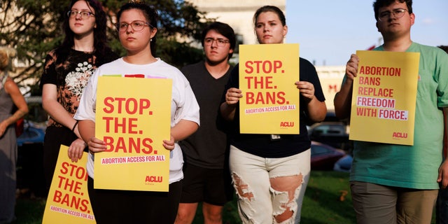 Indiana abortion activists protesting ban