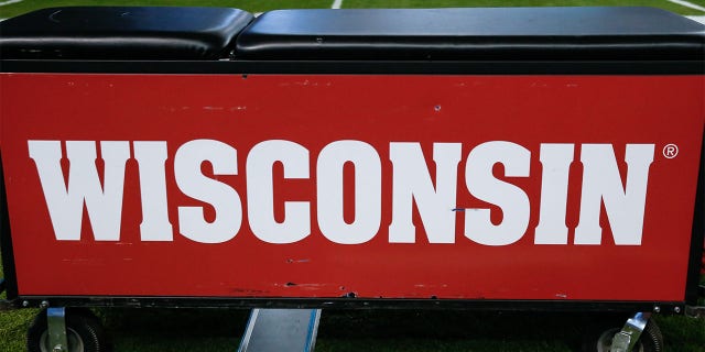 Wisconsin Badgers logo before a bowl game