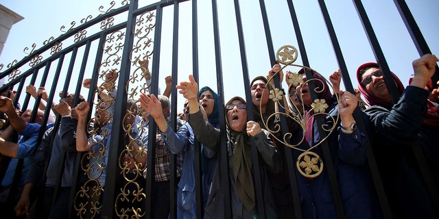 Iranians protest