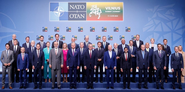 World leaders posing for a photo