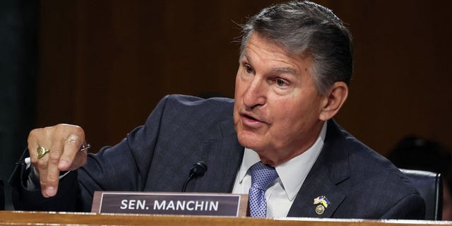 WASHINGTON, DC - JULY 11: Sen. Joe Manchin (D-WV) speaks during the Senate Appropriations Committee hearing on the Special Diabetes Program on July 11, 2023 in Washington, DC. (Photo by Jemal Countess/Getty Images for JDRF)