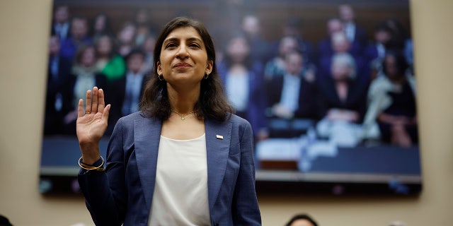 Lina Khan sworn in to testify before the House Judiciary Committee
