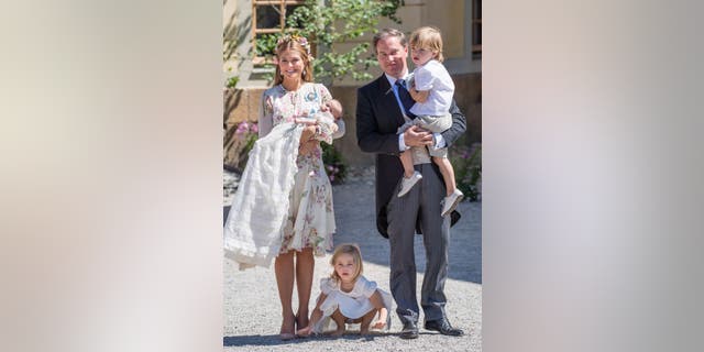 princess madeleine with husband and children