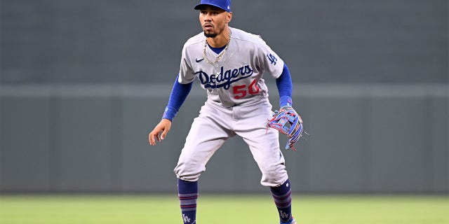 Mookie Betts plays second base