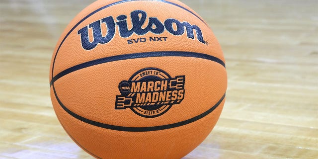 A basketball during the Sweet 16