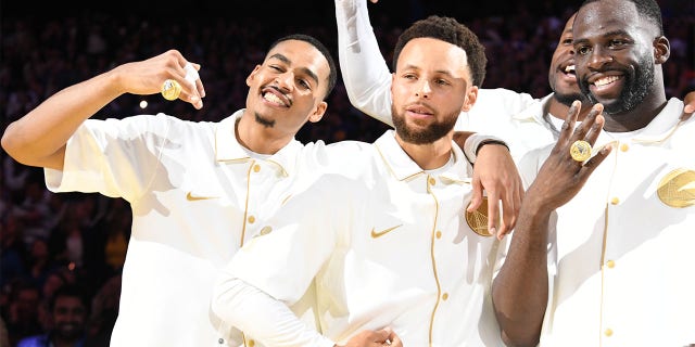 The Warriors celebrate their championship