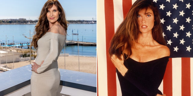 A side-by-side photo of Carol Alt then and now