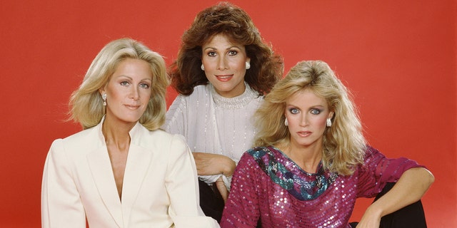 A publicity photo of the actress wearing glamorous looks to promote Knots Landing