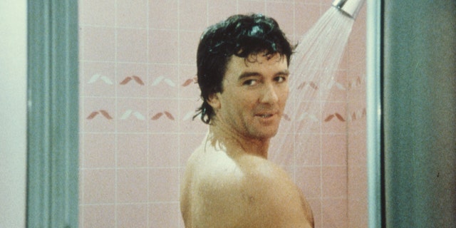 Patrick Duffy in his famous shower scene from Dallas