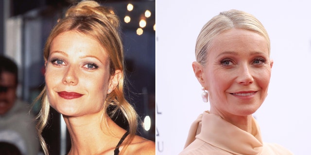 Gwyneth Paltrow then and now