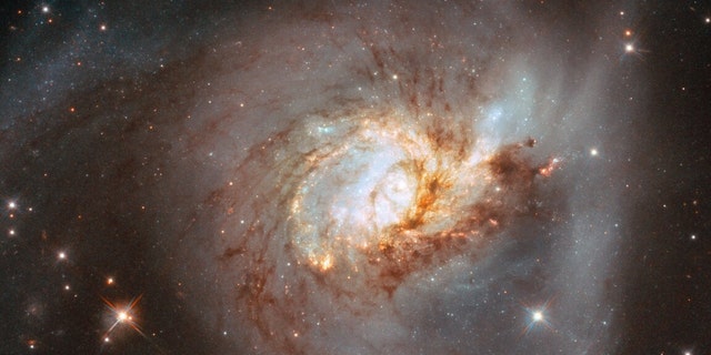 The galaxy NGC 3256 captured by the Hubble Space Telescope