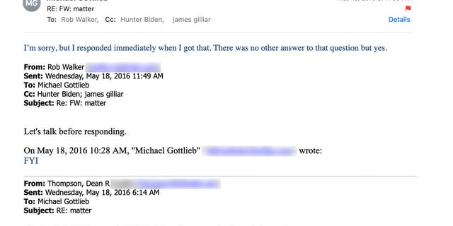 Gottlieb email about Hunter Biden client
