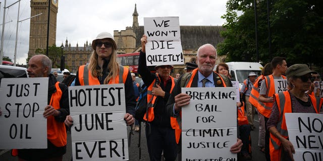 Just Stop Oil protesters outside London