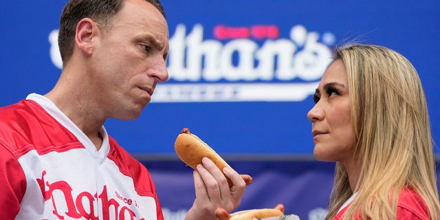 Joey Chestnut and Miki Sudo