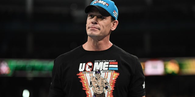 John Cena plays to the crowd