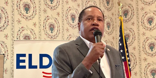 Larry Elder campaigns for president in New Hampshire