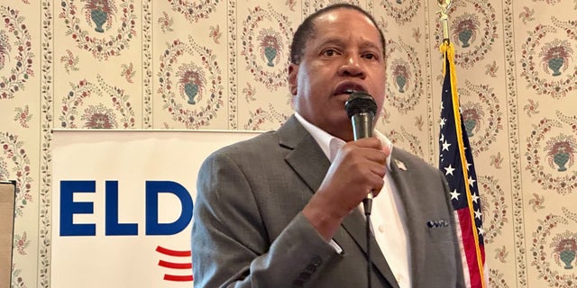 Larry Elder campaigns for president in New Hampshire