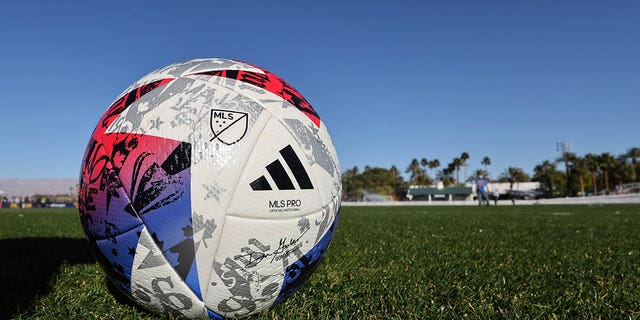 MLS logo on a soccer ball