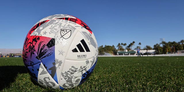 MLS logo on a soccer ball