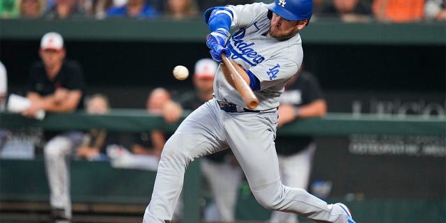 Max Muncy swings
