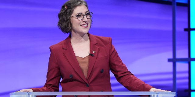 Mayim Bialik hosting Jeopardy