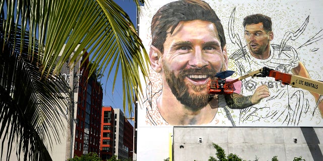 Mural of Lionel Messi