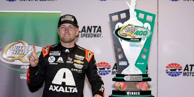 William Byron celebrates