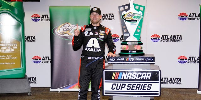 William Byron celebrates