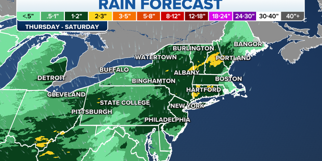 Northeast rain forecast