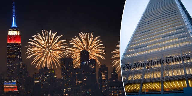 New York Times fireworks collage