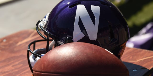 Northwestern football helmet