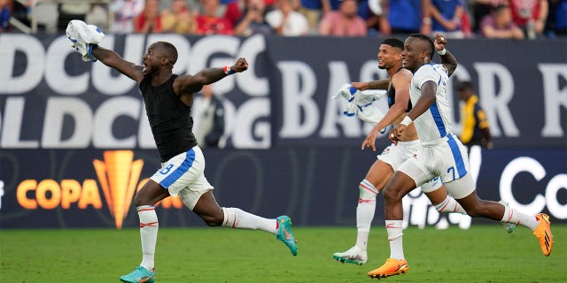 Panama players celebrate