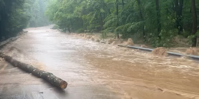 Eastern Pennsylvania road flooding