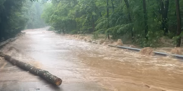 Eastern Pennsylvania road flooding