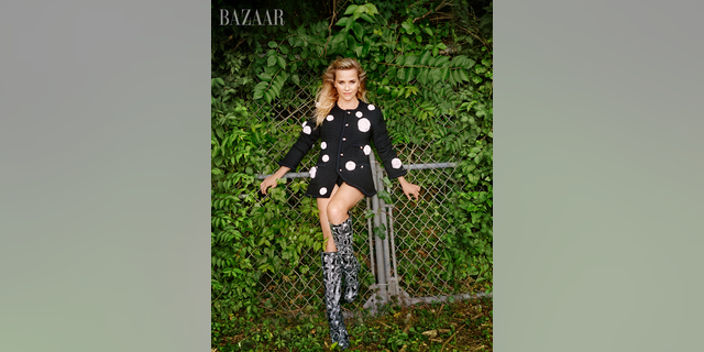 Reese Witherspoon poses for Harper's Bazaar