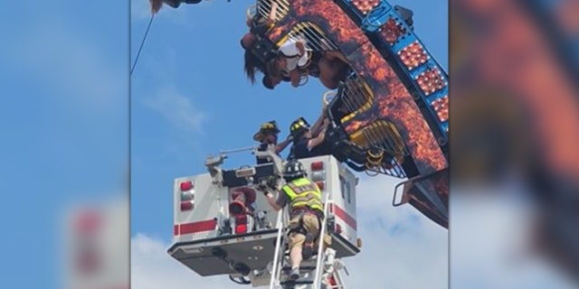 First responders rescue stuck rollercoaster riders