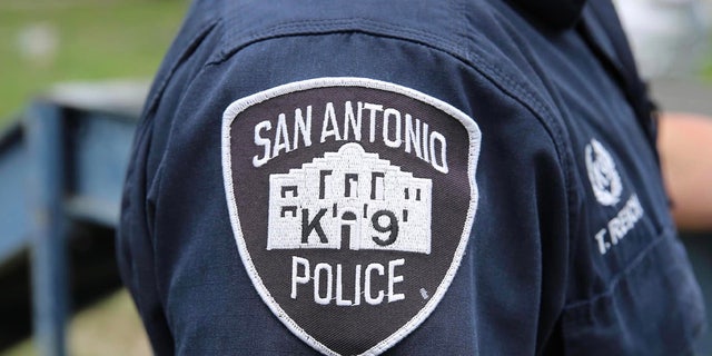 San Antonio k9 shoulder patch on police officer uniform