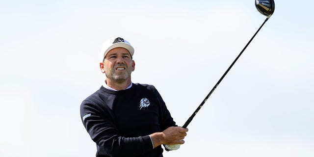 Sergio Garcia tees off