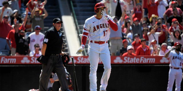 Shohei Ohtani drops bat