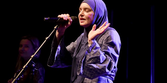 Sinead OConnor on stage performing in Berlin