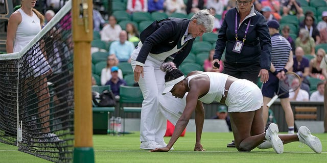 Officials assist Venus Williams