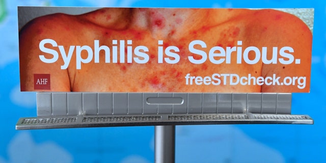 A syphilis billboard in Los Angeles, California