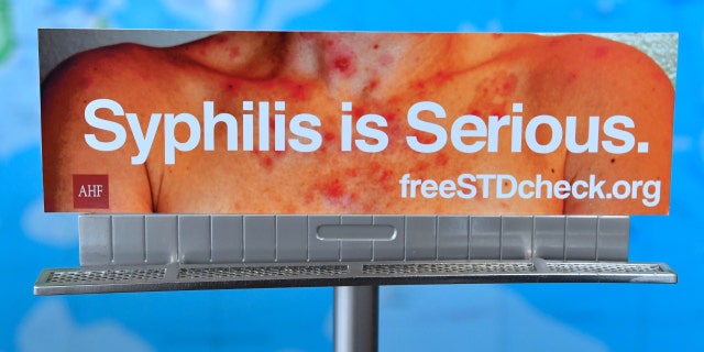 A syphilis billboard in Los Angeles, California